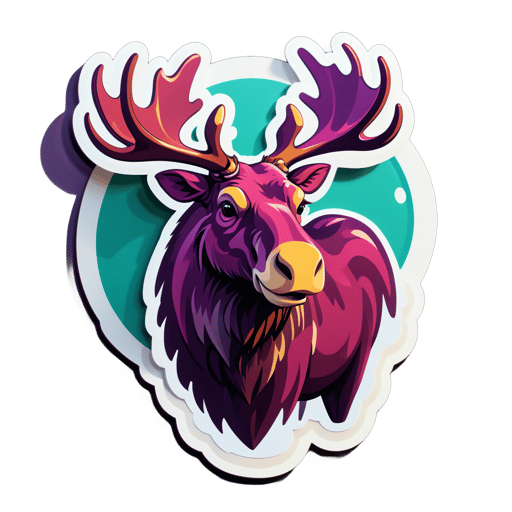 Substantial Mulberry Moose sticker