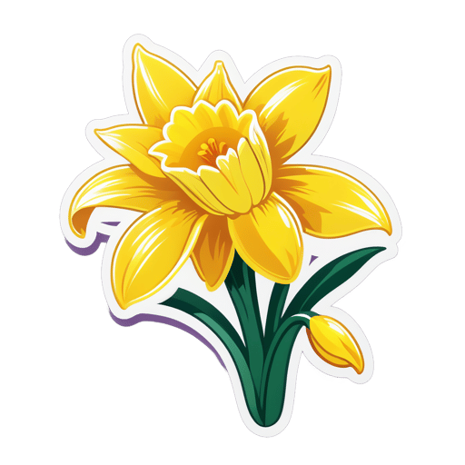 Danse éblouissante des jonquilles sticker