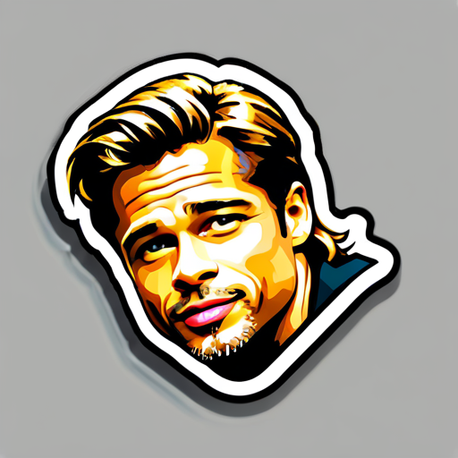 adesivo de brad pitt sticker