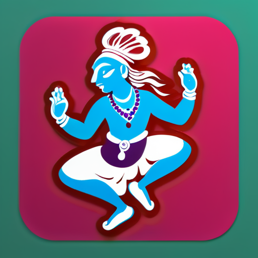 Hase krishna sticker