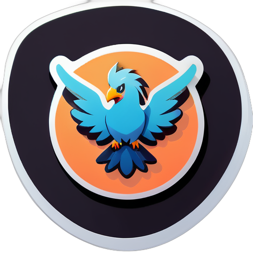 a logo for twitter sticker