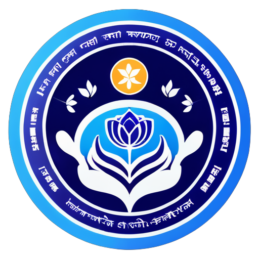 blue circular stamp on upper side shriram collage of horticulture and on lower side paniv with stars on both side and a logo of shriram shikhan sanstha paniv in middle of logo
 sticker