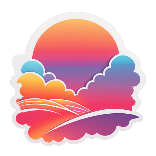 Vibrant Sunset Ombre sticker