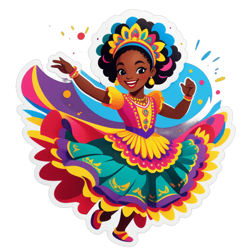 Danseur de festival jubilant sticker