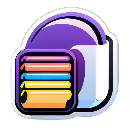 student writing software sticker