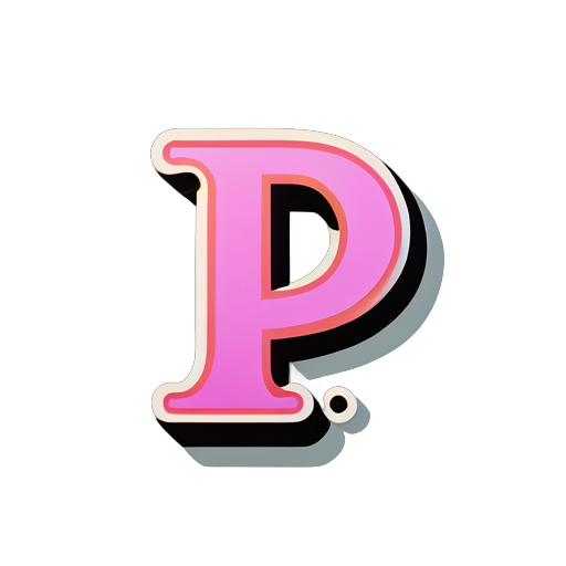 Make a sticker letter P for fashion website sticker