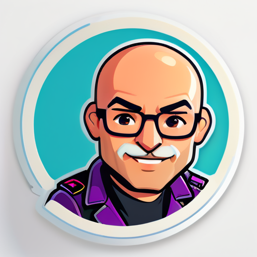 bald DevOps engineer sticker