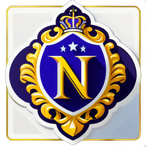 Faire un logo de N.G dans un style royal sticker