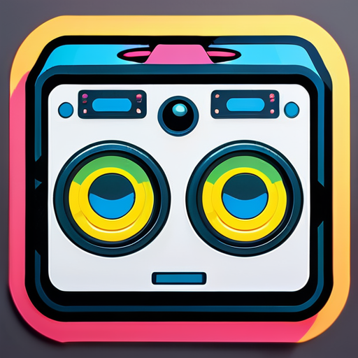 Um emoji DJ caixas de som sticker