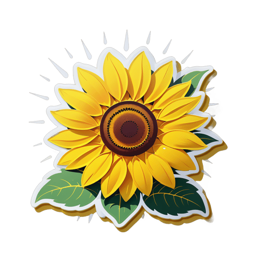 Yellow Sunflower Turning Towards the Sun sticker