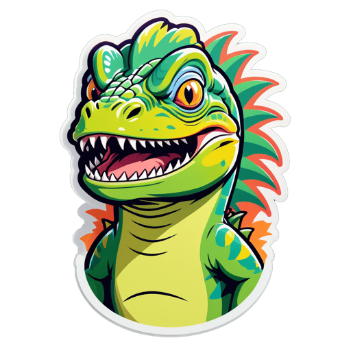 Alarmierte Leguan-Meme sticker