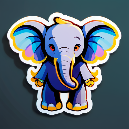 elephant with wings sticker