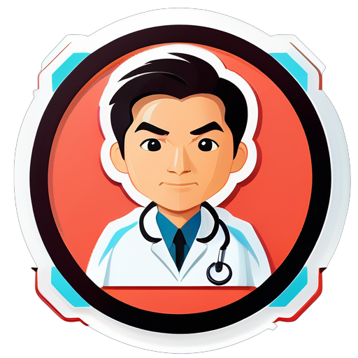 asian doctor sticker