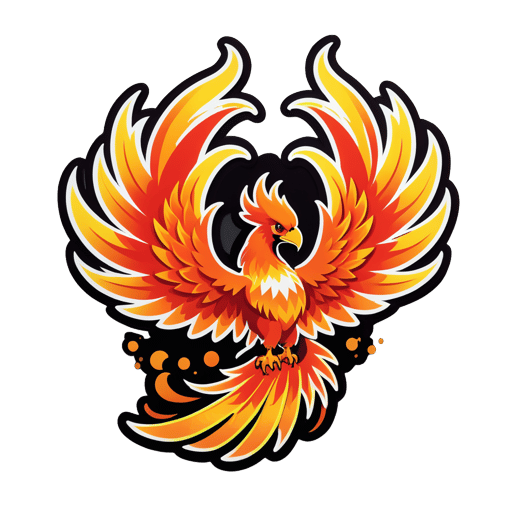 Ala de Fénix Ardiente sticker