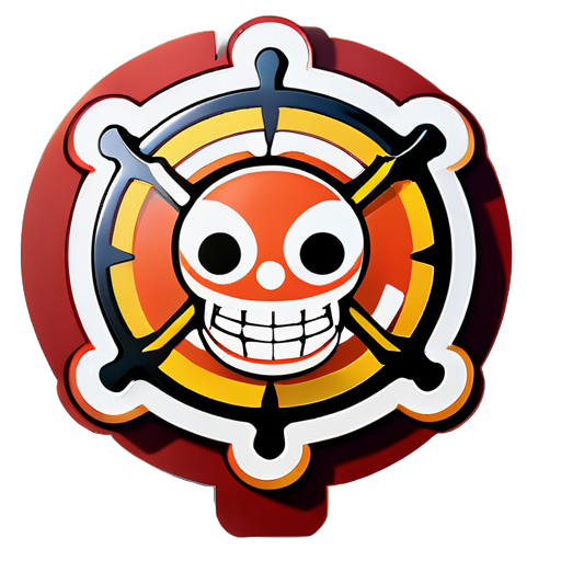 One Piece anime logo 3D rotating  sticker