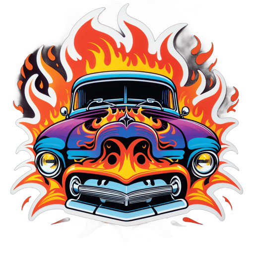 Hot Rod Flames sticker