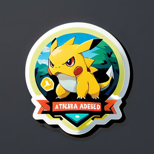 Sticker de Pokémon con la frase "un debate salvaje apareció" sticker