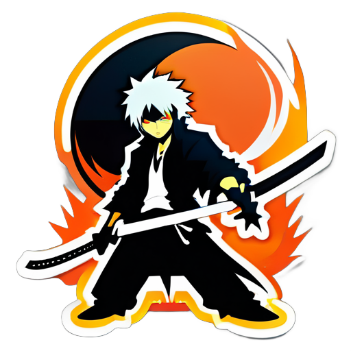 bleach 黑崎一护  月牙天冲 sticker