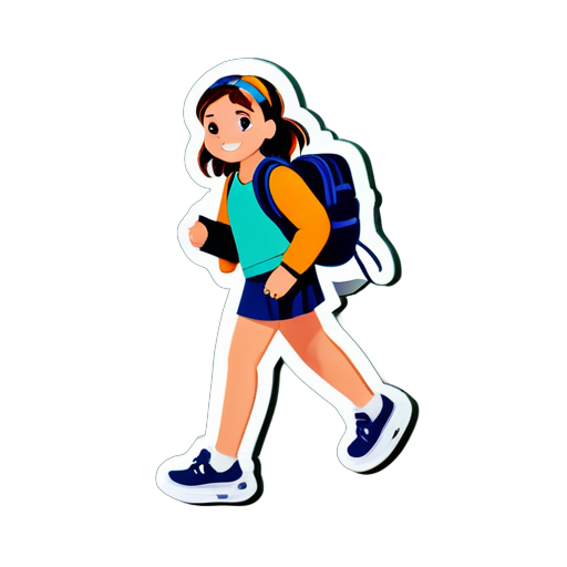 Girl going to college sticker