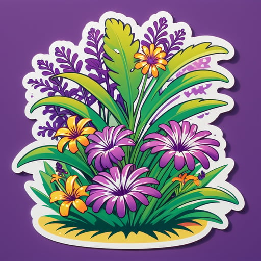 Lebendige Verbena Reise sticker