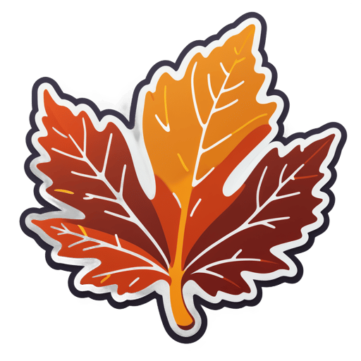 Crisp Autumn Leaf sticker