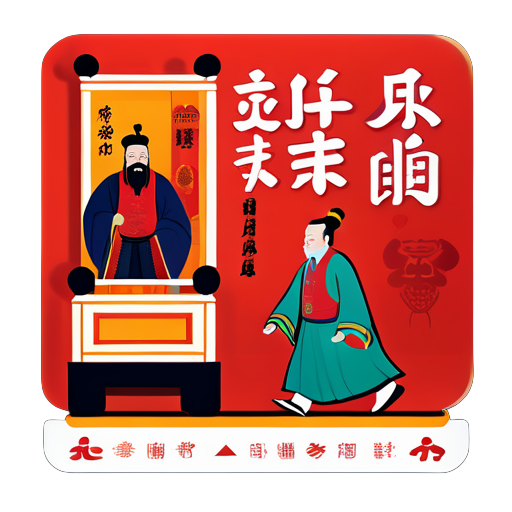 A man walks towards the back of a bed, with the words 'Desire to be the Cao Cao of the Red Chamber' written in the picture. sticker