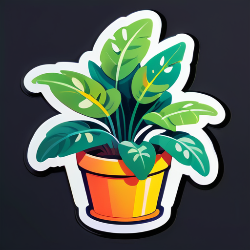 肥大した植物 sticker