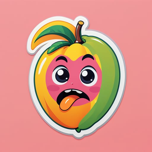 Überraschte Mango sticker