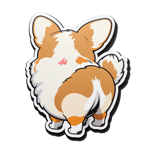 かわいいコーギーのお尻 sticker