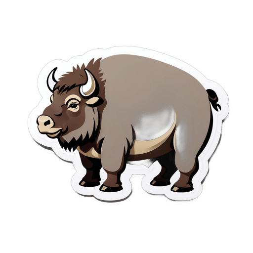 Bulky Taupe Buffalos sticker