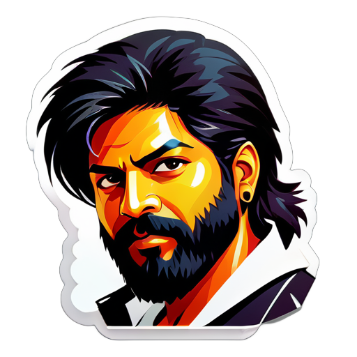 Rocking Star Yash im KGF-Vibe sticker