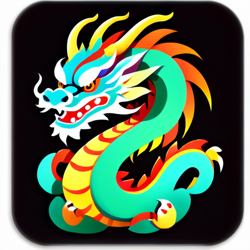 A Chinese dragon sticker