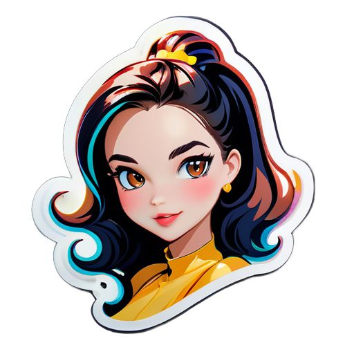 a beauty girl sticker