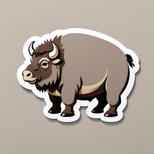 Bulky Taupe Buffalos sticker