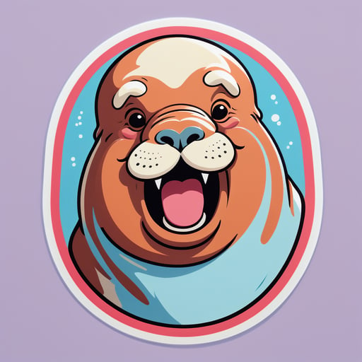 Meme do Walrus Eufórico sticker