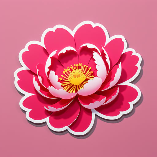 Blooming Peony Petals sticker