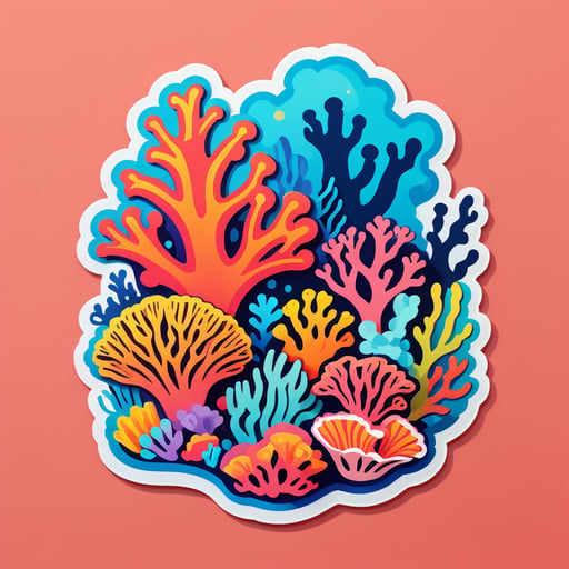 カラフルなサンゴ礁 sticker