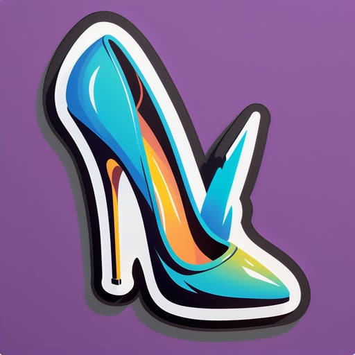 Stylish High Heel Silhouette sticker