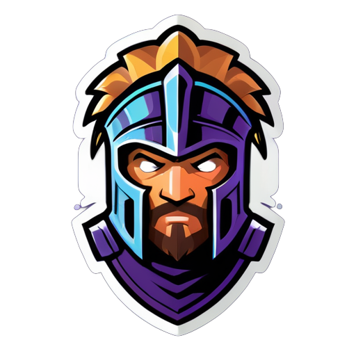 gladiator with human face hide sticker