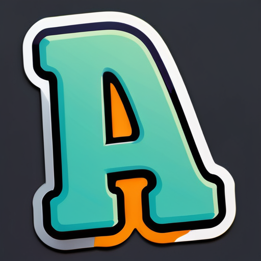 adesivo assustador com as letras 'A' e 'S' sticker