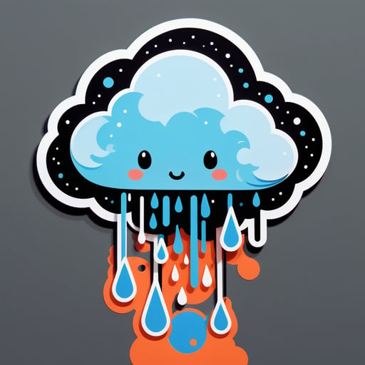 Melancholischer Regenwolken-Dichter sticker