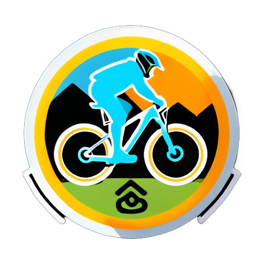 "de charme"about mountain bike like down hill club
 sticker