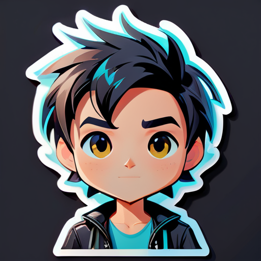 Imagen de perfil de chico guapo sticker