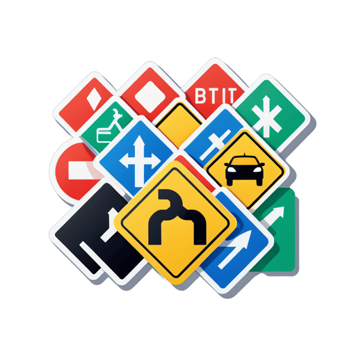 Panneaux de signalisation sticker