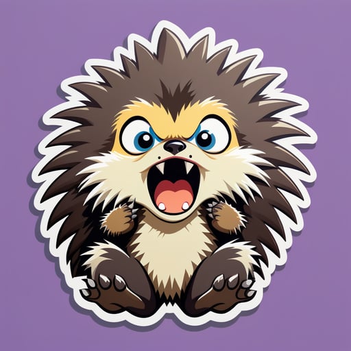 Terrified Porcupine Meme sticker