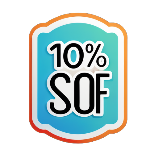 10% Rabatt sticker