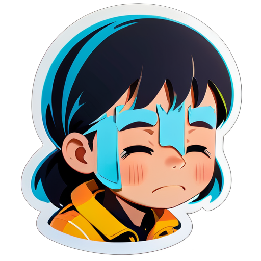 Courier crying sticker