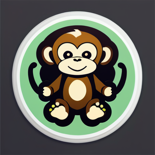 massage by monkey sticker