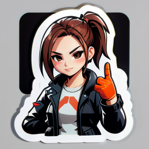 Pubg character showing middle finger sticker