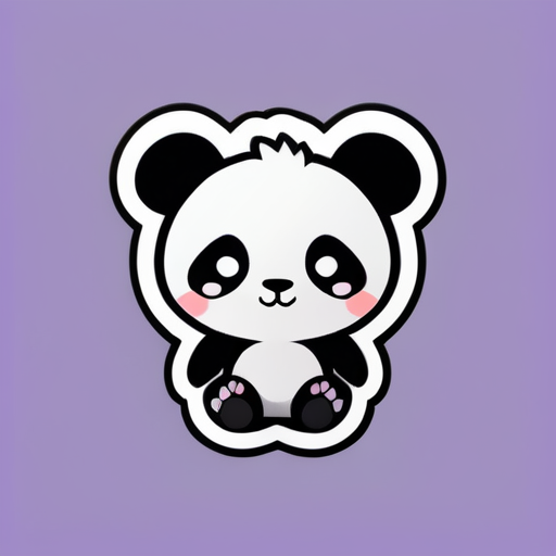 cute panda sticker